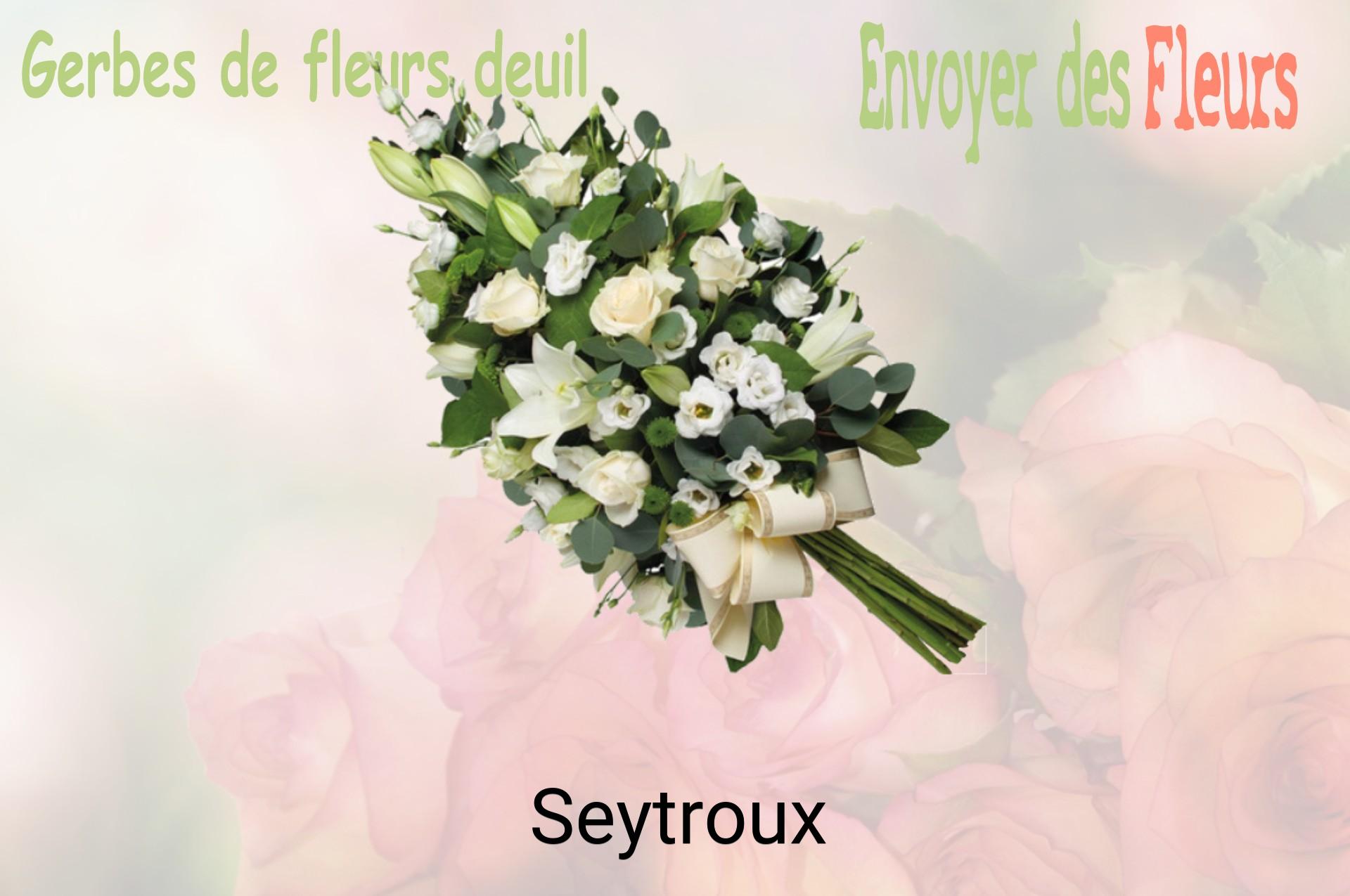 Gerbe de fleurs de deuil livrée à Seytroux
